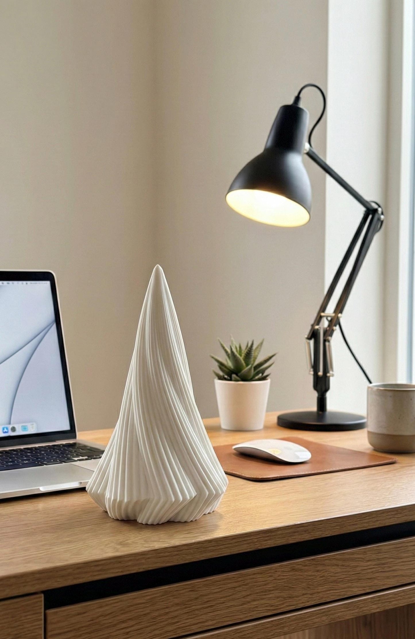 Nordic Folded Christmas Sculpture | Modern Winter Accent