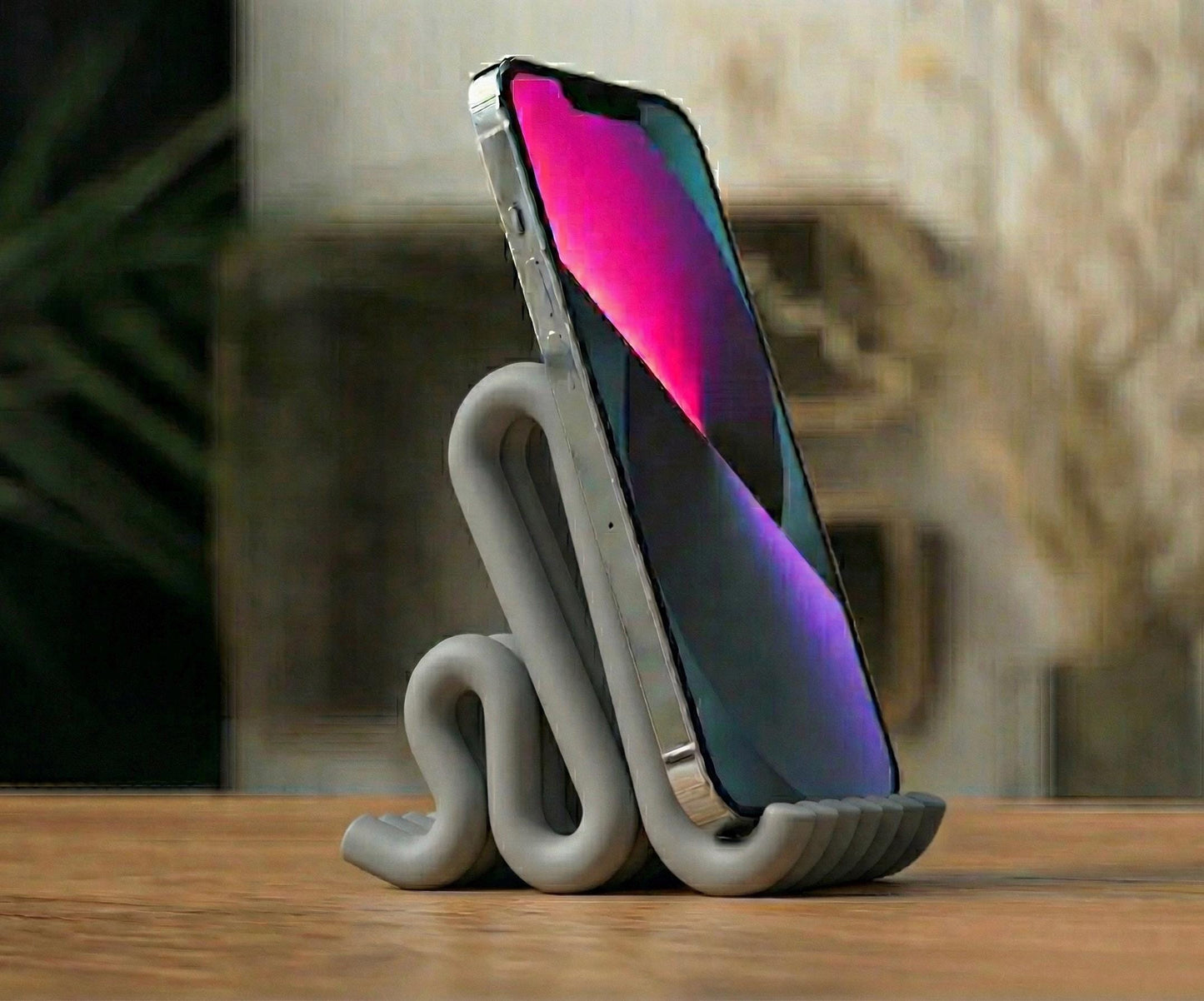 Modern Minimal Phone Stand – Sculptural phone Holder - Desk essentials