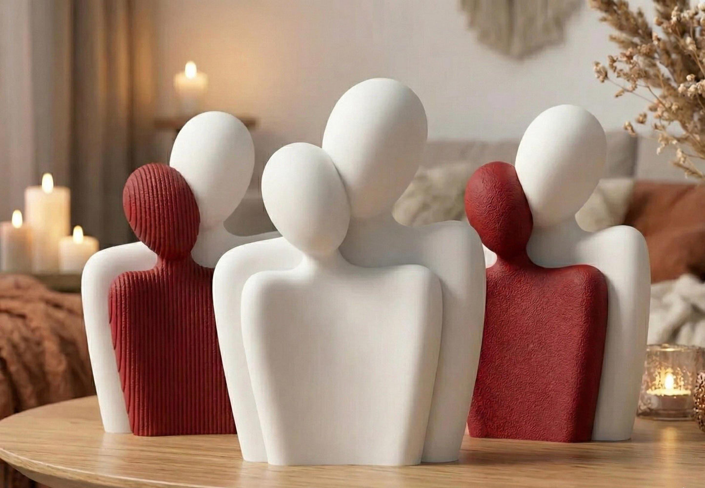 Forever Family Love Sculpture – Peaceful Minimal Home Decor - Valentine's Day