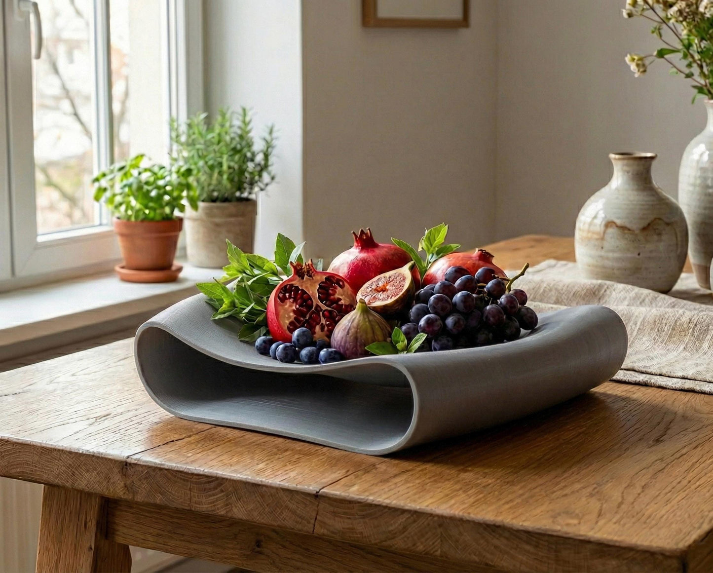Modern Fruit Bowl – Minimalist Centerpiece for Kitchen, Dining Table & Home Décor, Fruit Tray