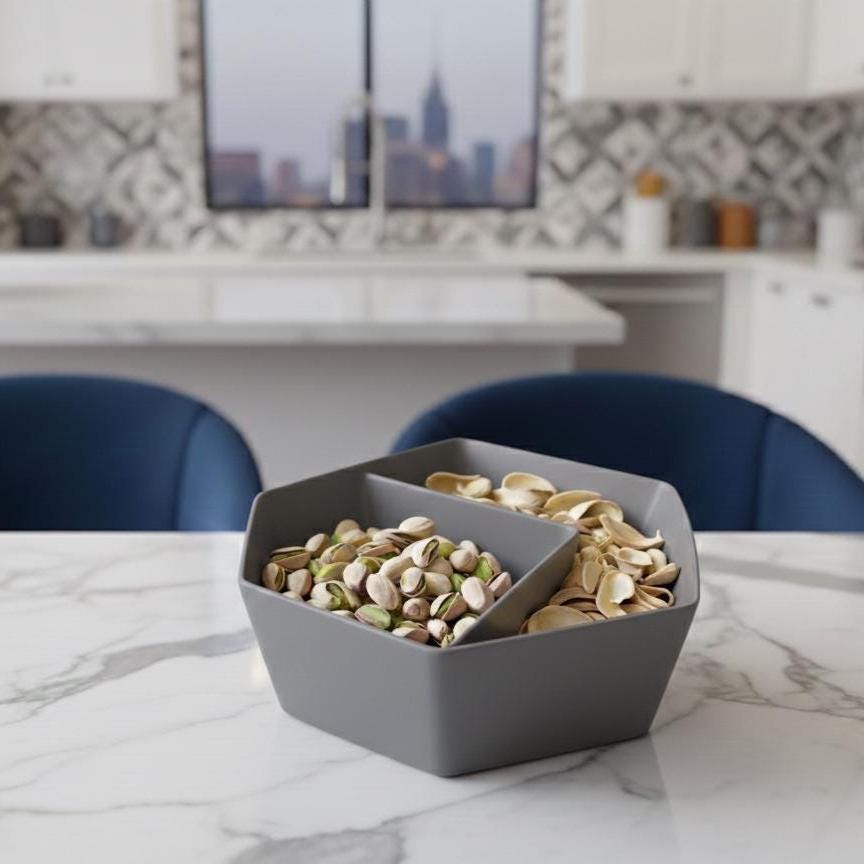 3D Printed Pistachio Bowl – Modern Snack & Shell Separator