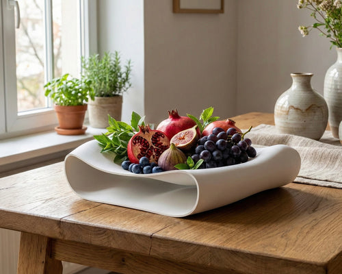 Modern Fruit Bowl – Minimalist Centerpiece for Kitchen, Dining Table & Home Décor, Fruit Tray