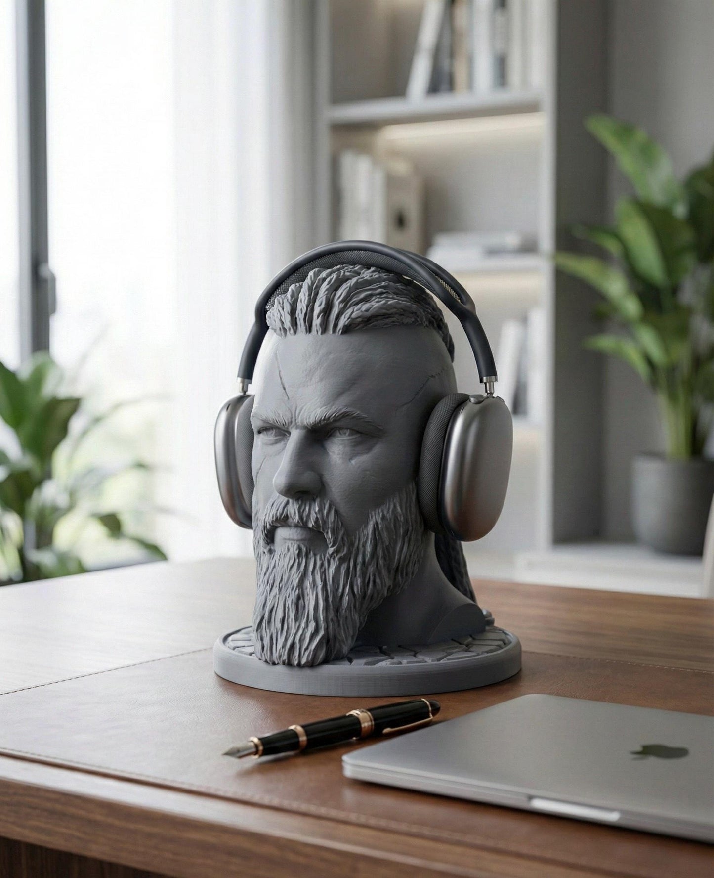 Ultra Realistic Ragnar Lothbrok Viking Bust – Headphone Stands