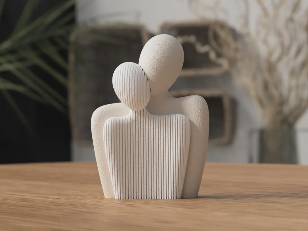 Forever Family Love Sculpture – Peaceful Minimal  Home Decor - Valentine's Day