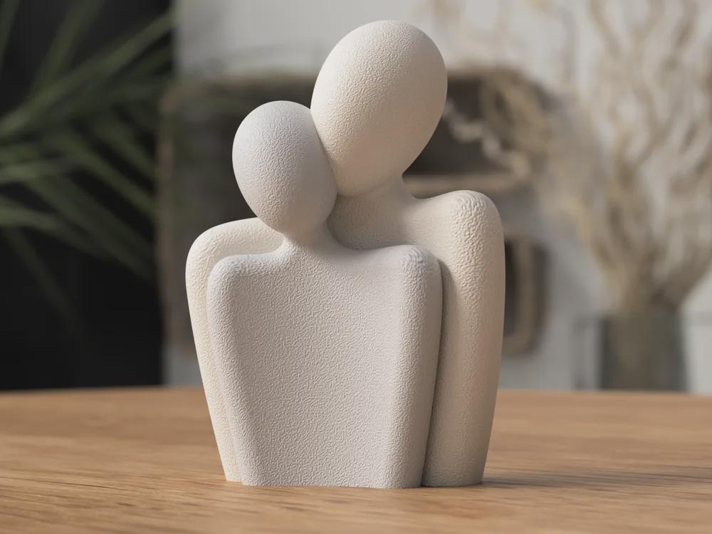 Forever Family Love Sculpture – Peaceful Minimal  Home Decor - Valentine's Day