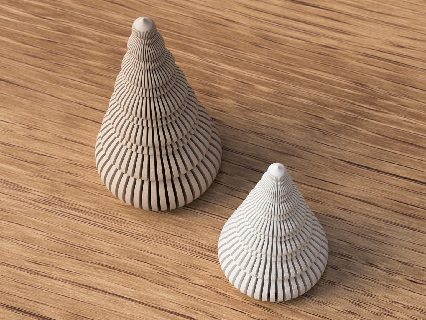 Nordic Christmas Trees – Minimalist Holiday Table Décor in Neutral Tones