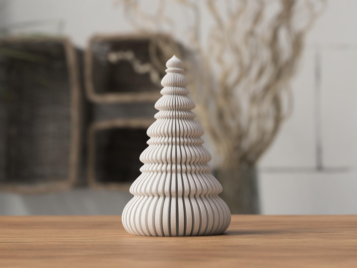 Nordic Christmas Trees – Minimalist Holiday Table Décor in Neutral Tones