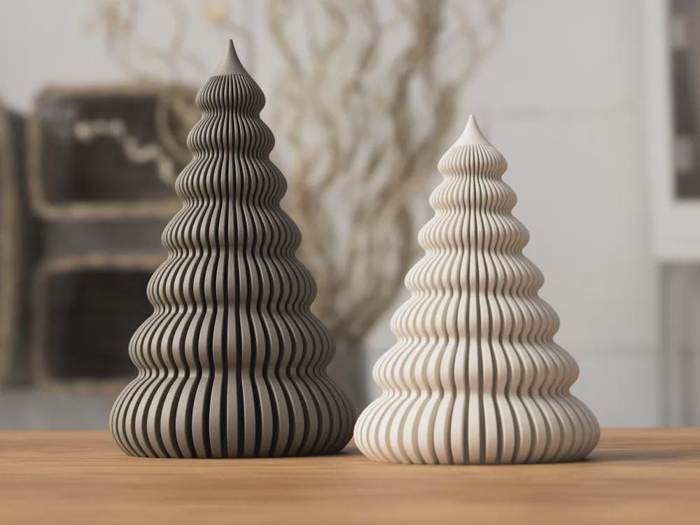 Modern Spiral Christmas Tree Decor – Minimalist Holiday Tabletop Accent – Nordic Winter Home Decoration