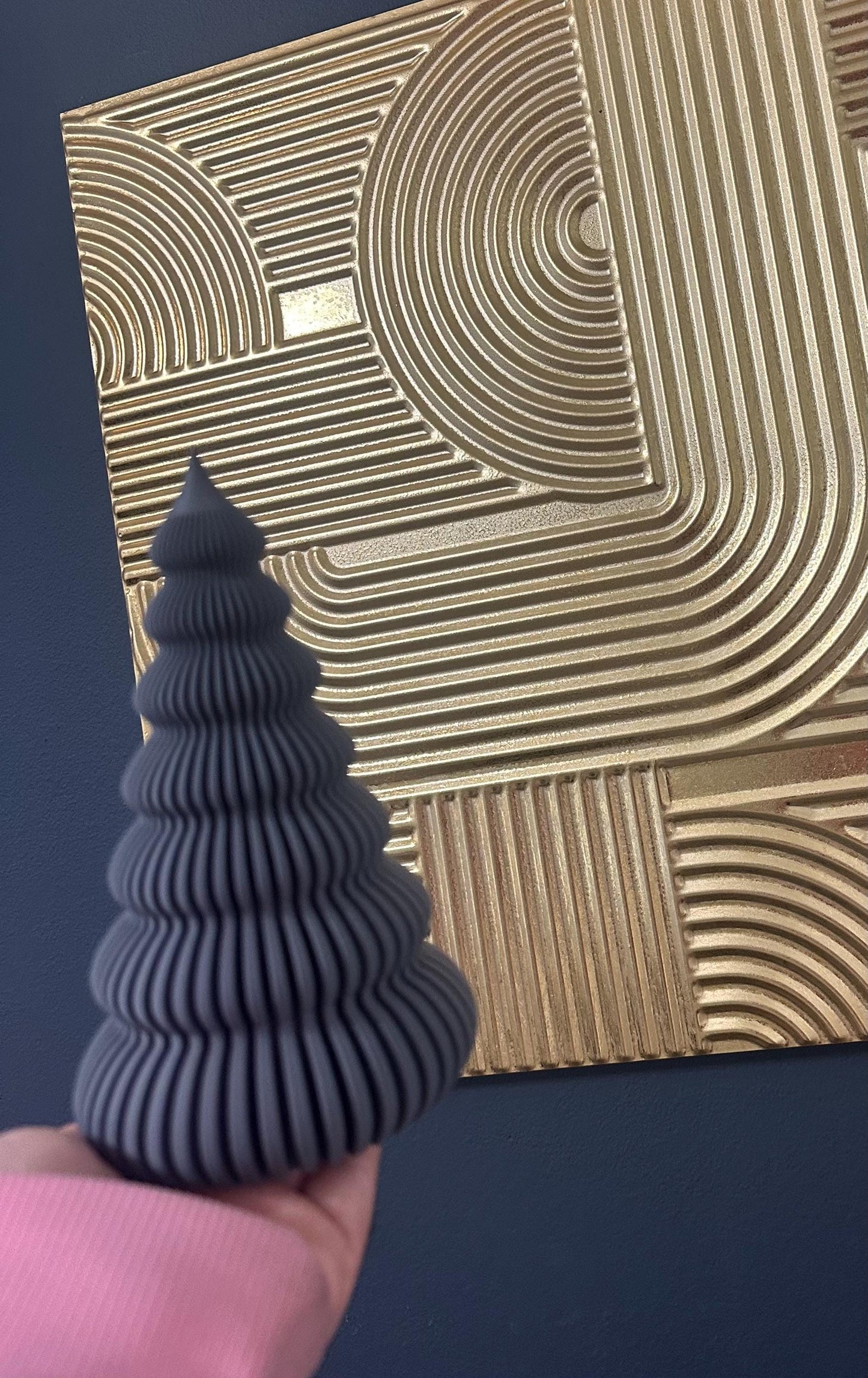 Modern Spiral Christmas Tree Decor – Minimalist Holiday Tabletop Accent – Nordic Winter Home Decoration