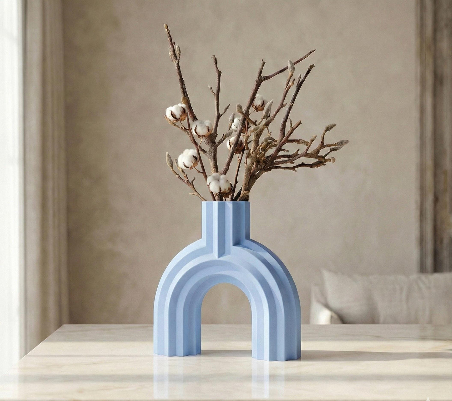 Modern Arch Vase – Minimalist Sculpture, Nordic Home Decor