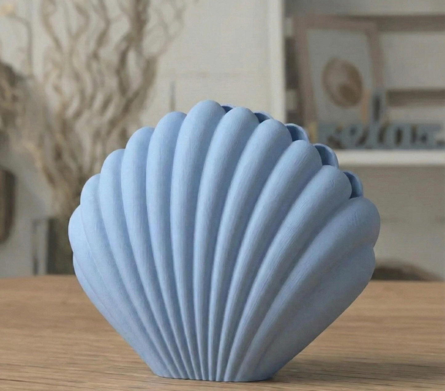 Modern Shell Vase | Minimalist Home Decor | Contemporary Table Accent