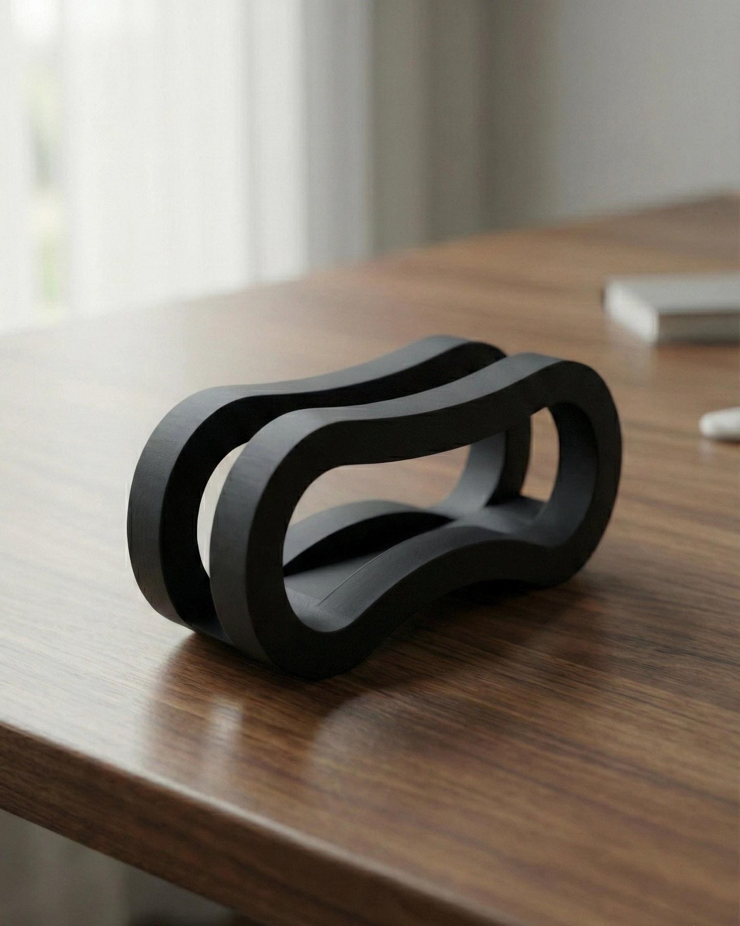 Minimalist Wave MacBook Stand | Vertical Laptop Holder for Desk Setup | Space-Saving Modern MacBook Organizer