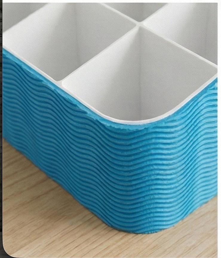 Wave Desktop Organizer | Minimalist Pen & Brush Holder
