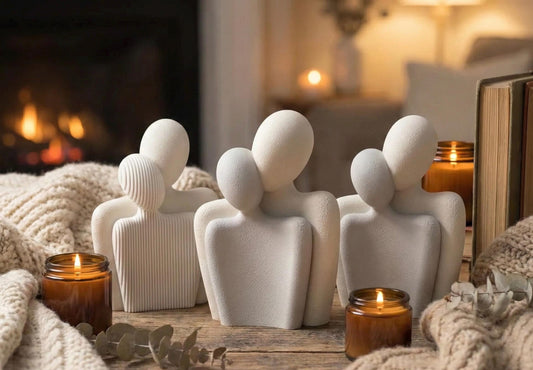 Forever Family Love Sculpture – Peaceful Minimal  Home Decor - Valentine's Day