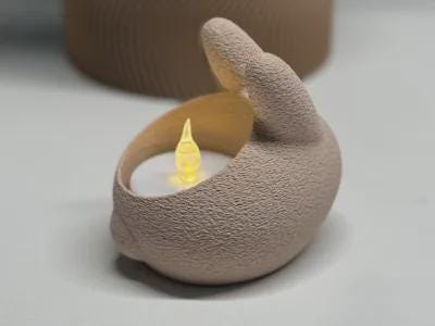 Minimalist Bunny Tealight Holder – Candle Accent for Cozy Home Décor Set of 3