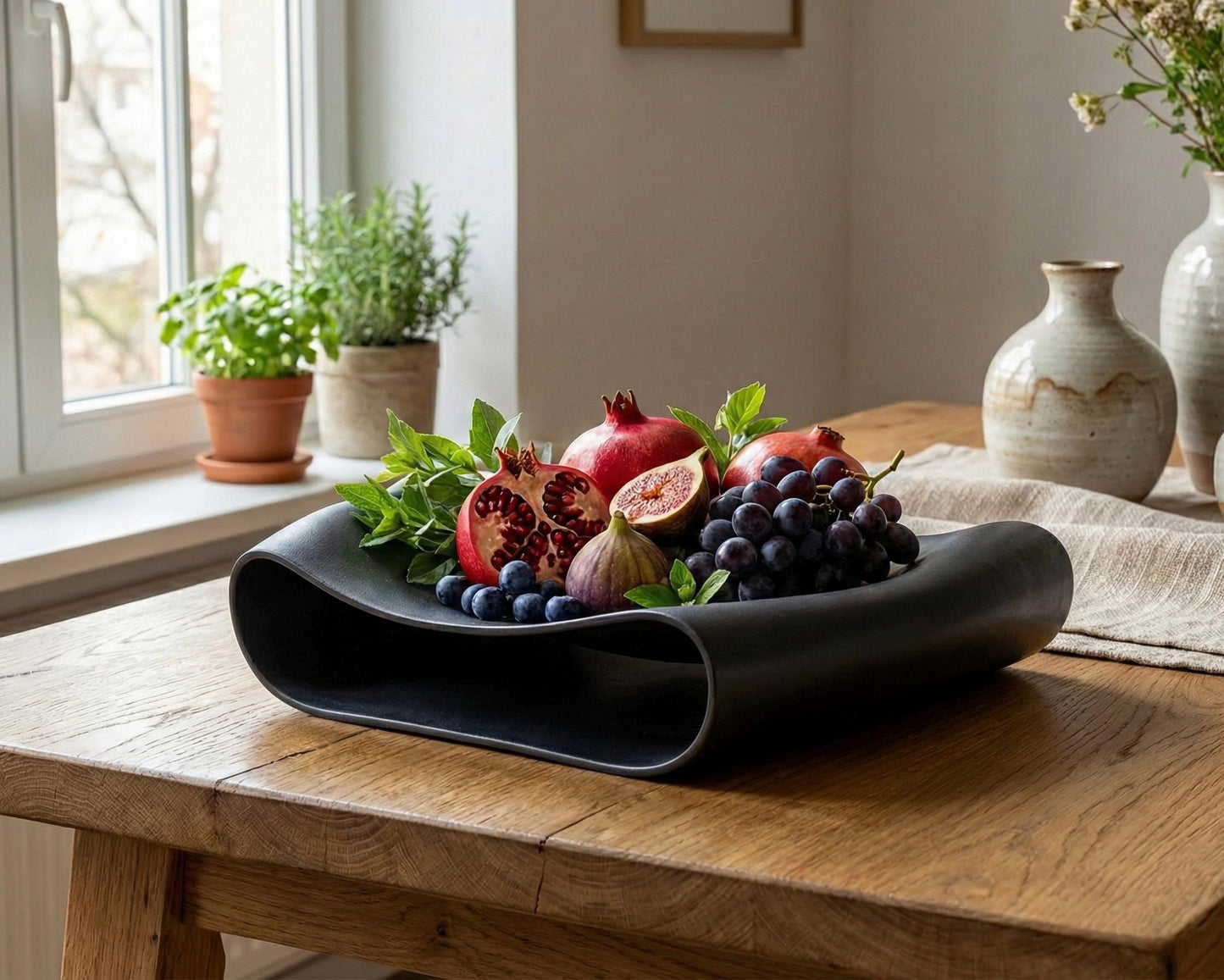 Modern Fruit Bowl – Minimalist Centerpiece for Kitchen, Dining Table & Home Décor, Fruit Tray