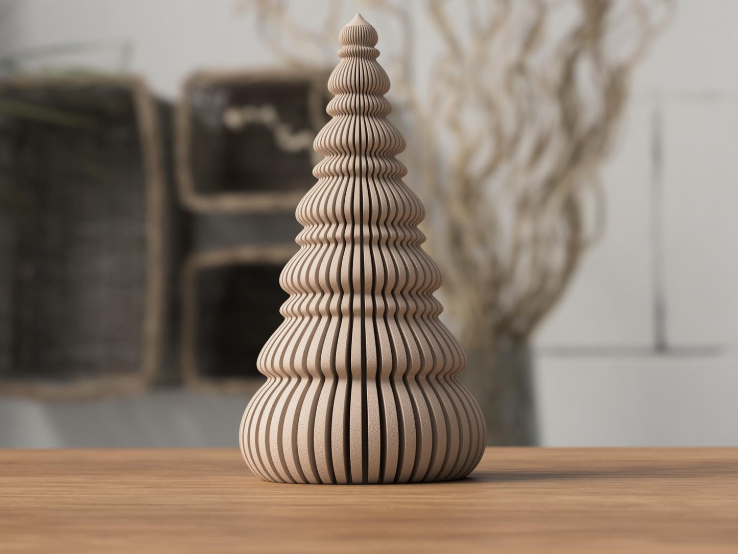 Nordic Christmas Trees – Minimalist Holiday Table Décor in Neutral Tones