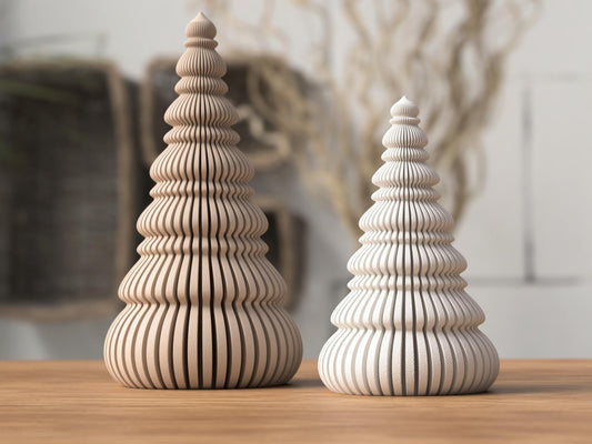 Nordic Christmas Trees – Minimalist Holiday Table Décor in Neutral Tones