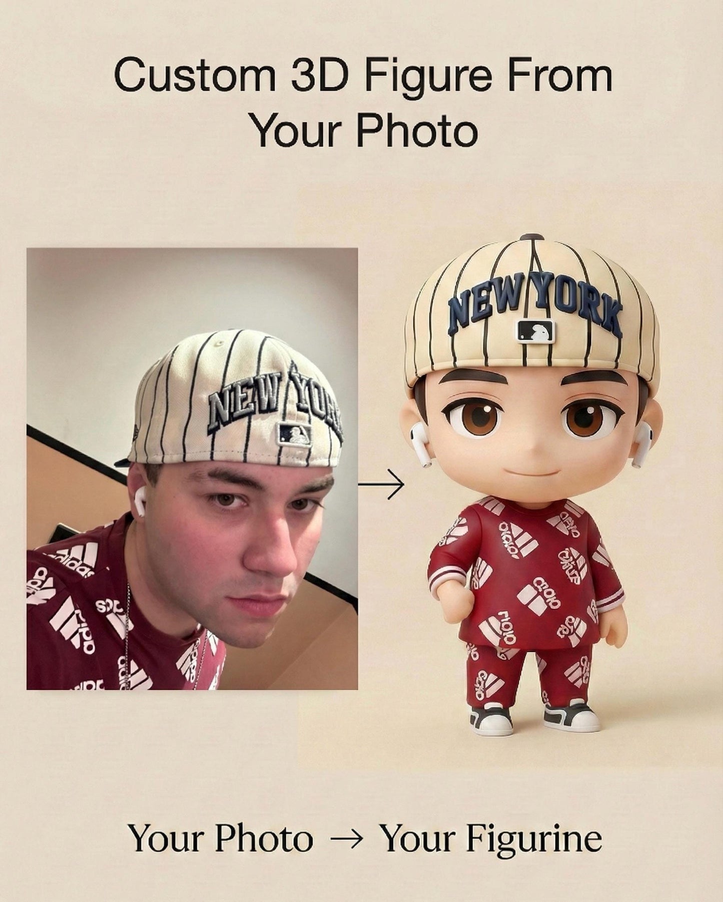 Custom 3D Figurine • Personalized Mini Character From Your Photo