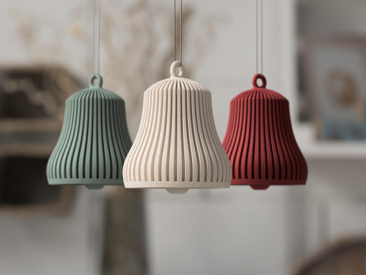 Modern Hanging Bell Ornament Set of 3 – Minimalist Home Decor
