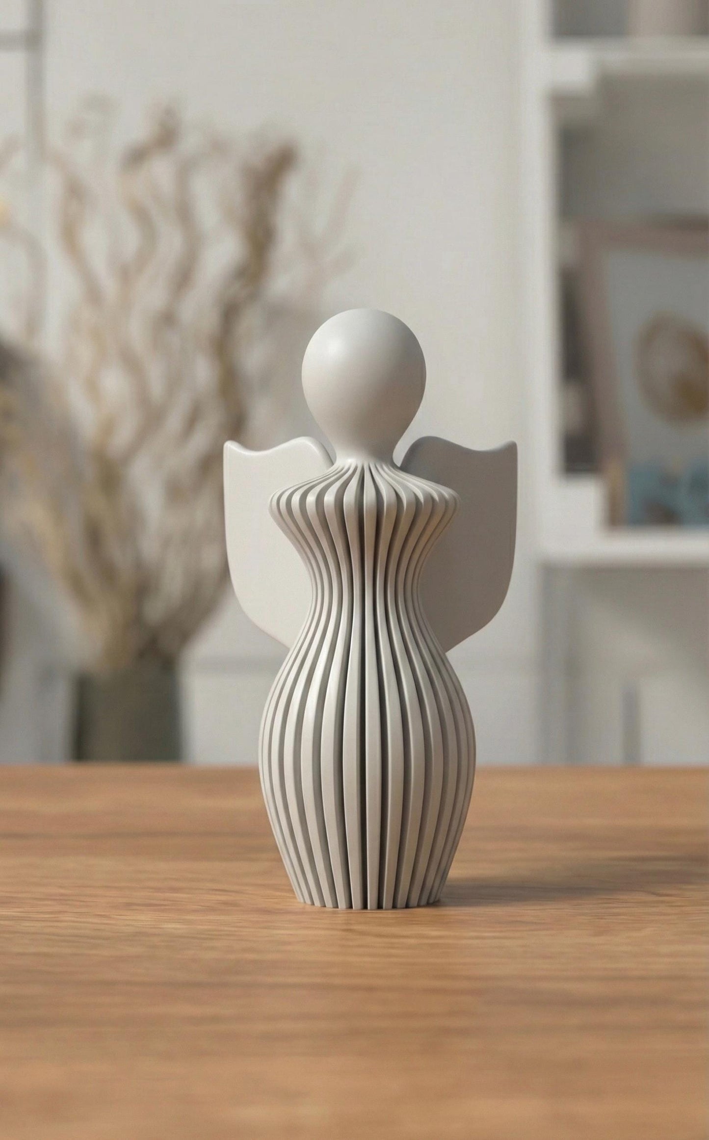Modern Angel Statue – Minimalist Angel Sculpture | Aesthetic Home Decor Figurine