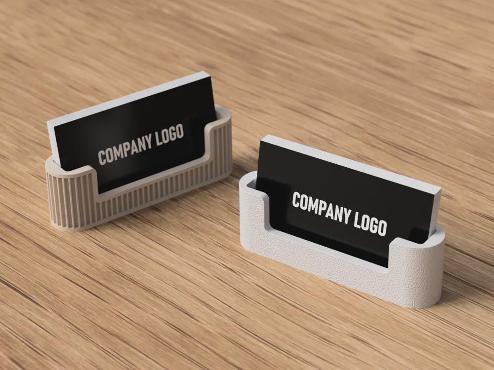 Minimalist Business Card Holder – Solid or Textured Finish