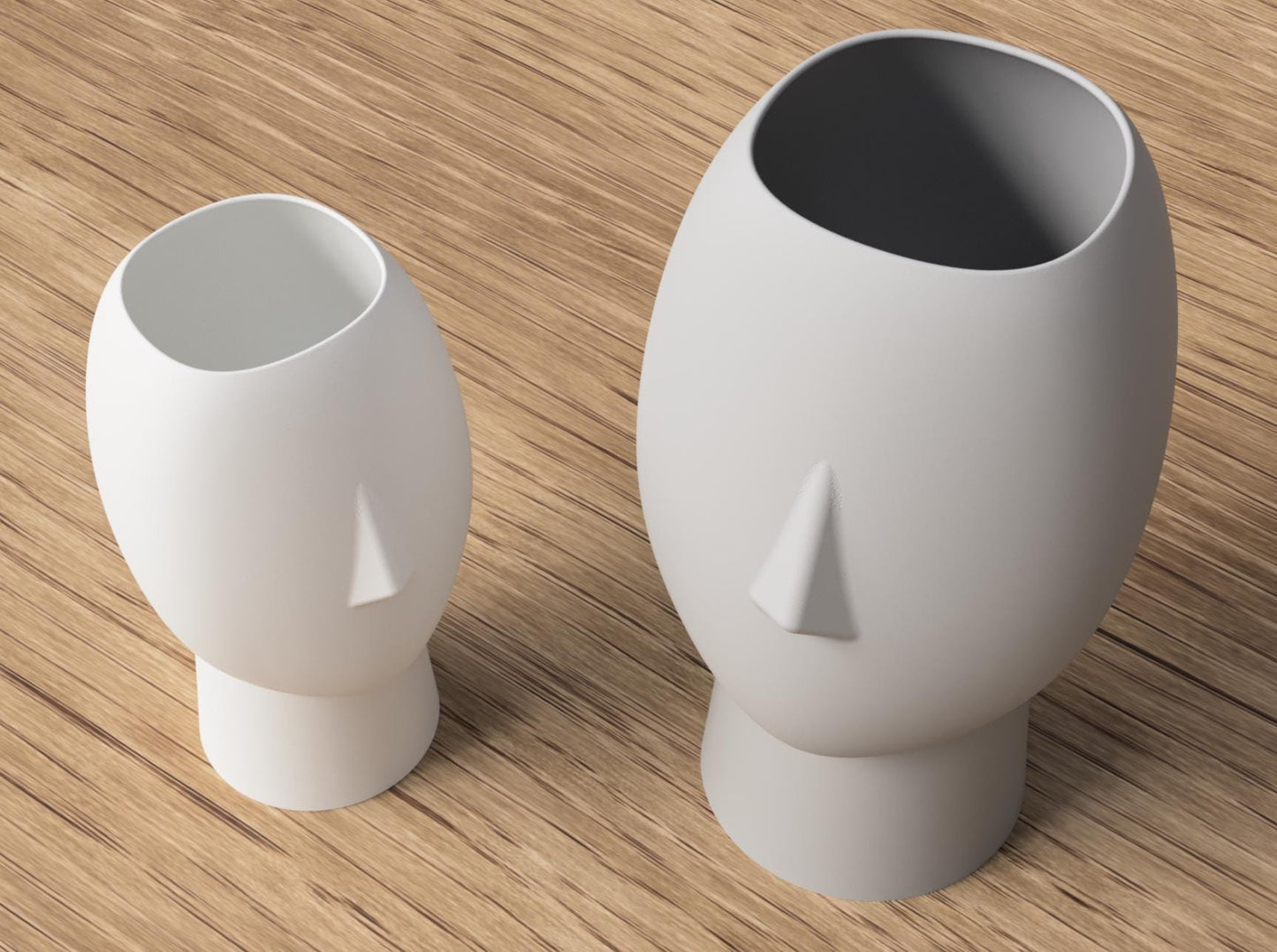 Minimalist Face Vase | Modern Abstract Sculpture Vase | Nordic Home Decor | 3D Printed Art Vase | Contemporary Ceramic-Style Decor