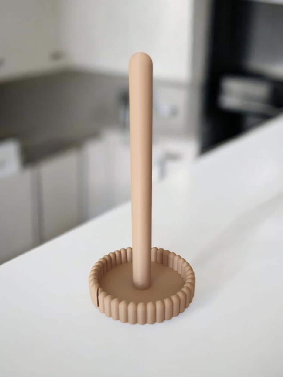 Minimalist Paper Towel Holder | 3D Printed PLA, Scandinavian Kitchen Decor