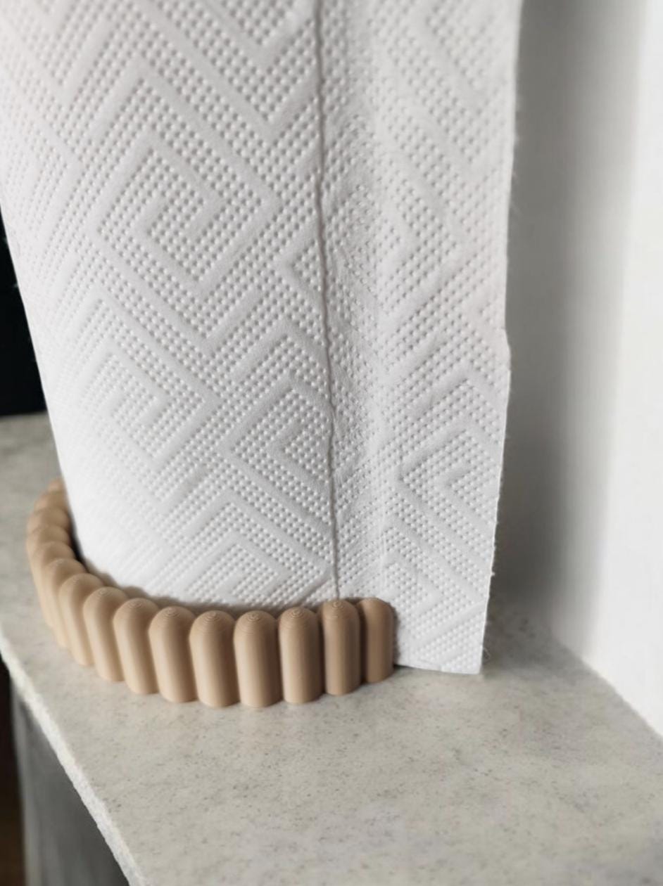 Minimalist Paper Towel Holder | 3D Printed PLA, Scandinavian Kitchen Decor