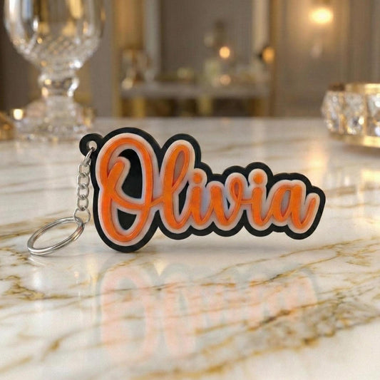 Personalized Family Name Keychain, Custom Matching Keychains, Handmade PLA Plastic