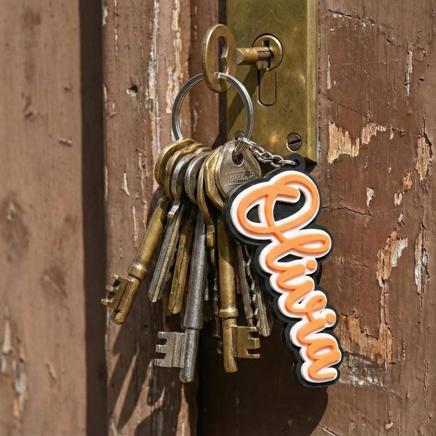 Personalized Family Name Keychain, Custom Matching Keychains, Handmade PLA Plastic