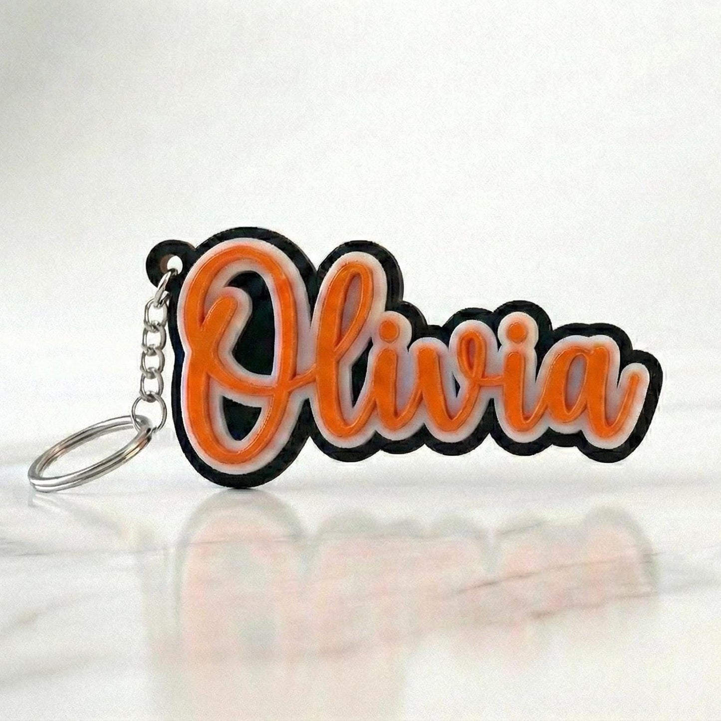 Personalized Family Name Keychain, Custom Matching Keychains, Handmade PLA Plastic