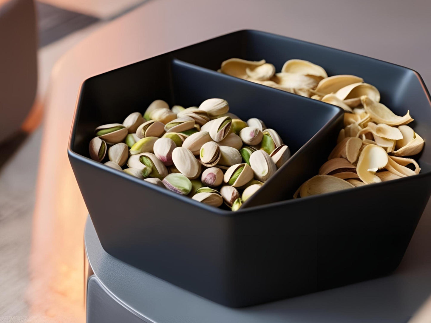 3D Printed Pistachio Bowl – Modern Snack & Shell Separator