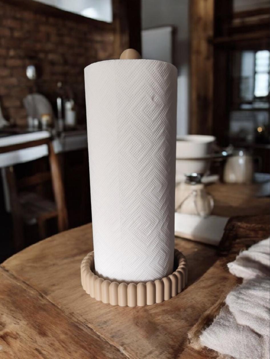 Minimalist Paper Towel Holder | 3D Printed PLA, Scandinavian Kitchen Decor