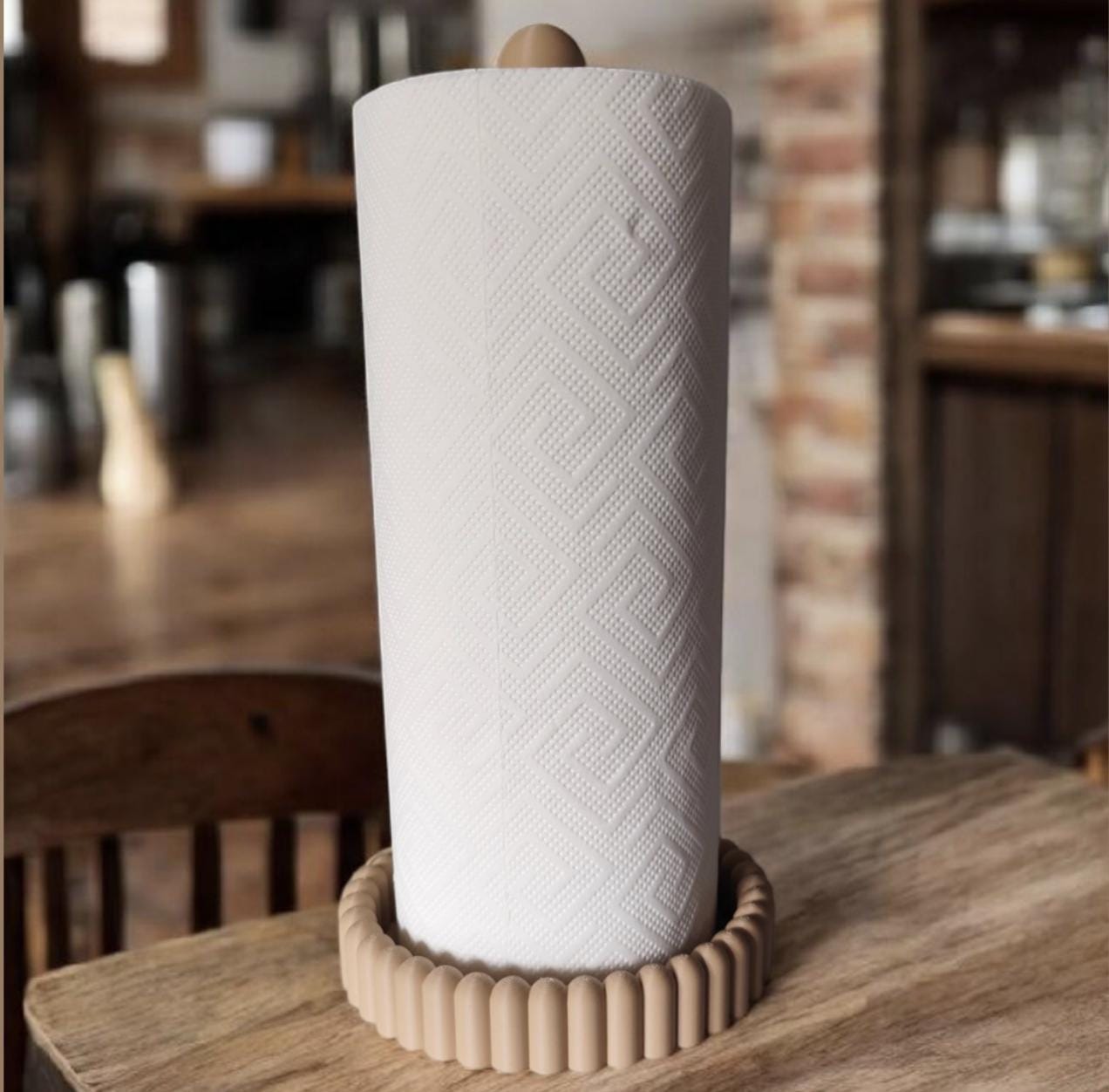 Minimalist Paper Towel Holder | 3D Printed PLA, Scandinavian Kitchen Decor