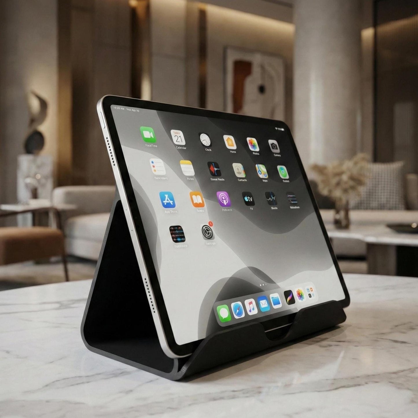Minimalist iPad Stand – Desk Tablet Holder, Office Dock
