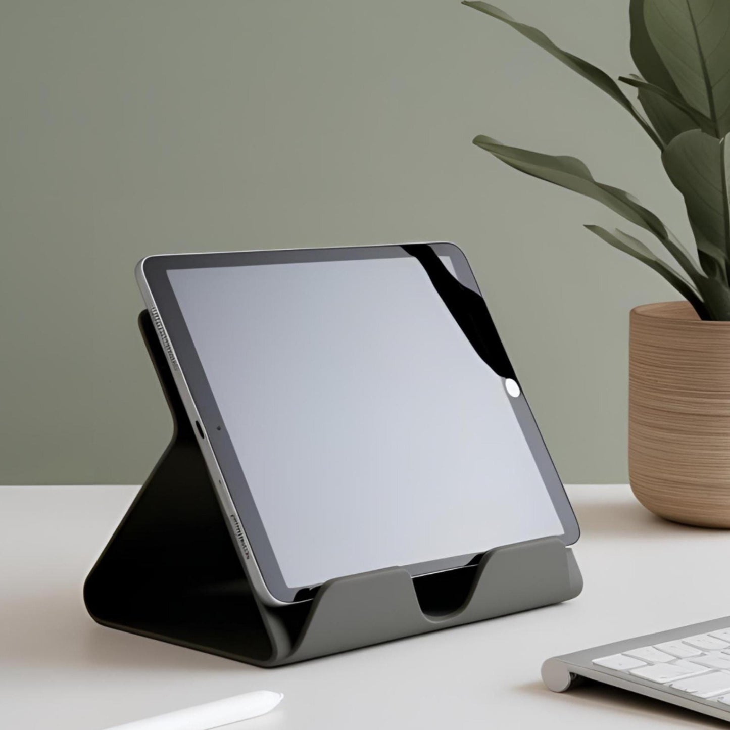 Minimalist iPad Stand – Desk Tablet Holder, Office Dock
