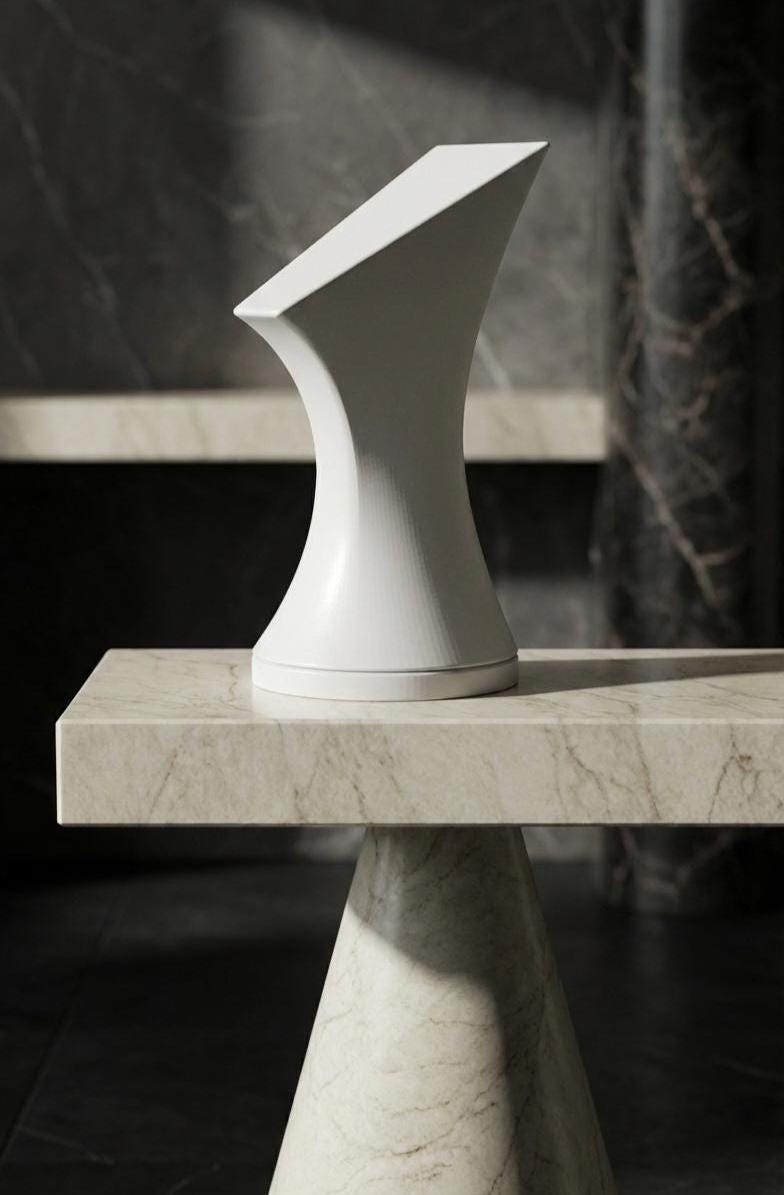 Modern Chess Piece Sculpture – Minimalist Decor – Luxury Tabletop Art – Contemporary Home Accent – Designer Statement Piece