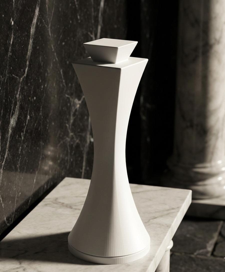 Modern Chess Piece Sculpture – Minimalist Decor – Luxury Tabletop Art – Contemporary Home Accent – Designer Statement Piece
