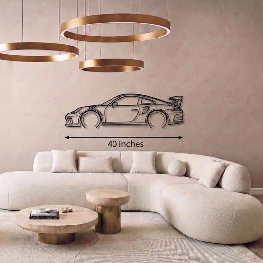 Custom Car Wall Art - Personalized Car Silhouette Sign, Gifts for Car Enthusiasts, Custom Auto Decor, Father's Day Gift