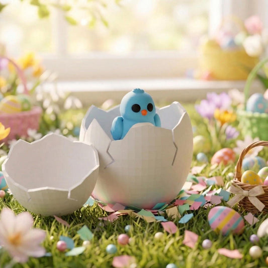 Surprise Easter Egg with Cute Animal Inside Personalized or Random Animal Easter Basket Stuffer Spring Gift for Kids Easter Decor