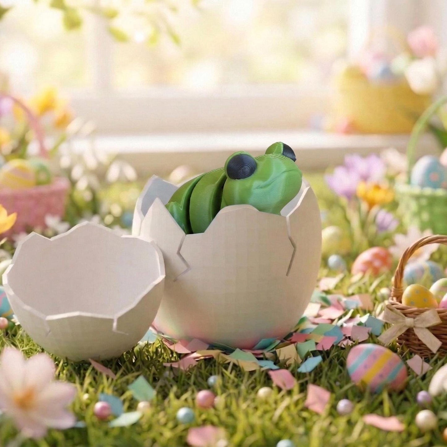 Surprise Easter Egg with Cute Animal Inside Personalized or Random Animal Easter Basket Stuffer Spring Gift for Kids Easter Decor