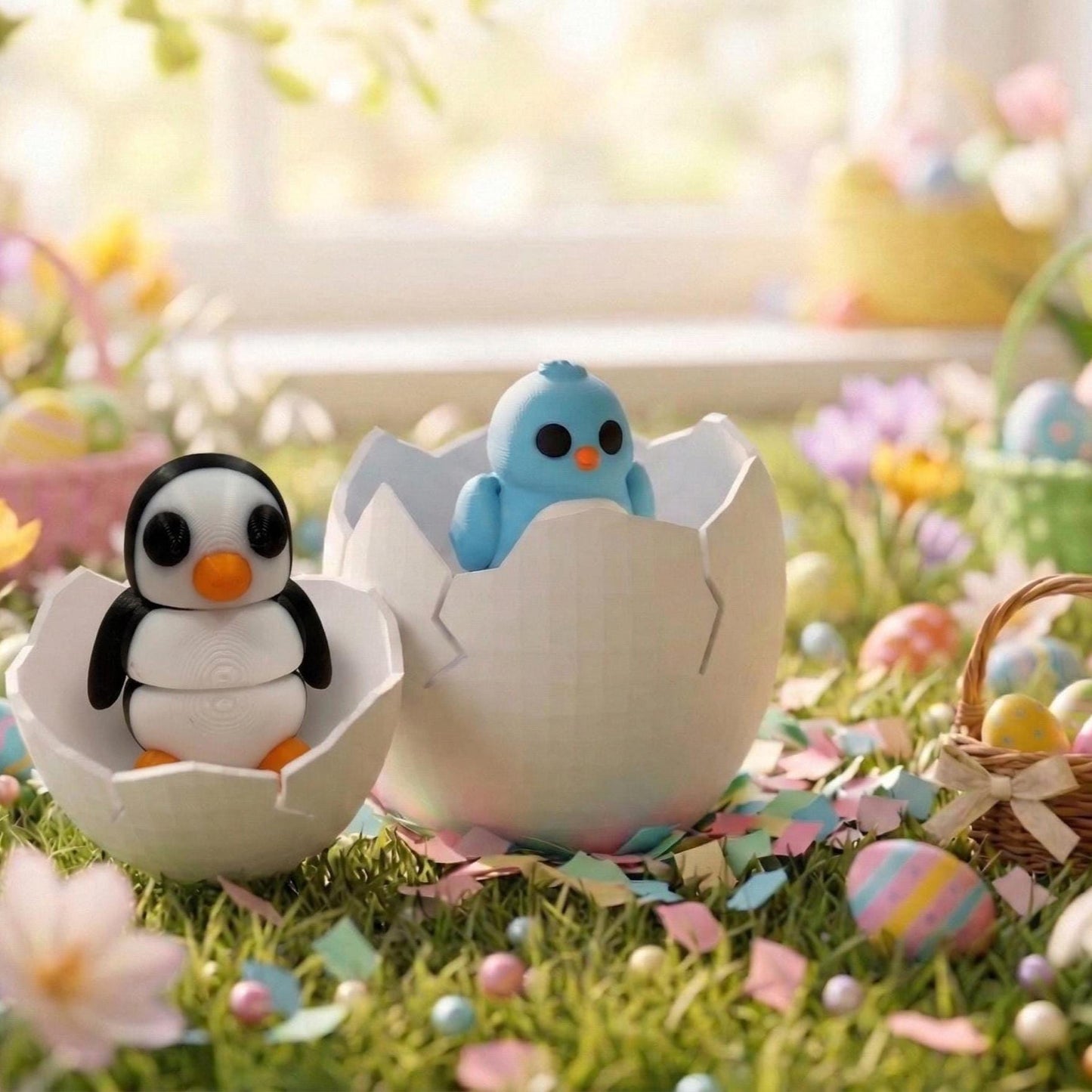 Surprise Easter Egg with Cute Animal Inside Personalized or Random Animal Easter Basket Stuffer Spring Gift for Kids Easter Decor