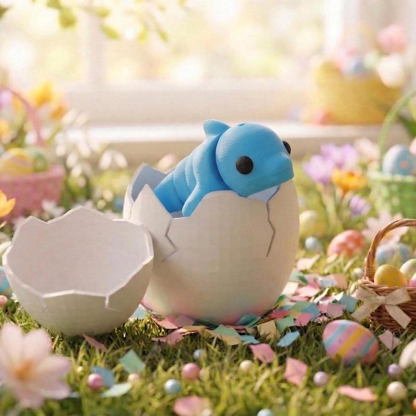 Surprise Easter Egg with Cute Animal Inside Personalized or Random Animal Easter Basket Stuffer Spring Gift for Kids Easter Decor